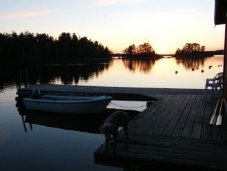 Utsikt från båthus