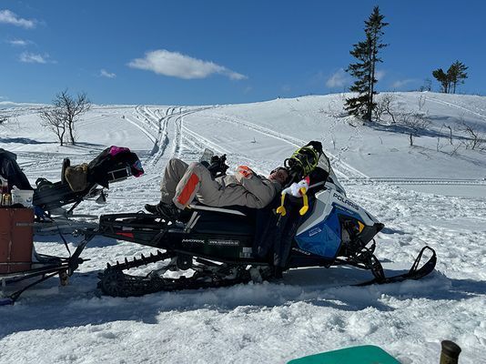 Trött skoteråkare