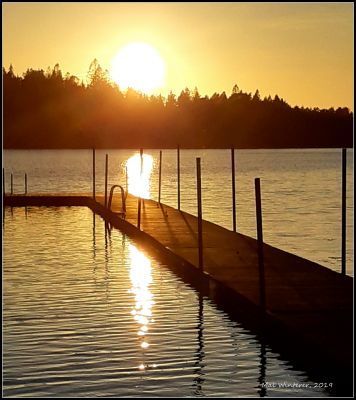 Solnedgång över Hultasjön.