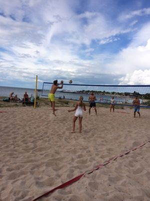 Beachvolley vid Byxelkroks badplats