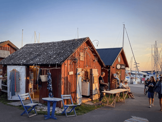 Sjöbodar vid Byxelkroks hamn