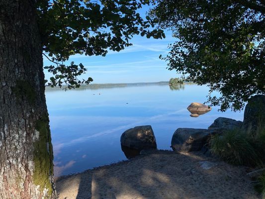 Rusken en del av badplatsen i Sandvik