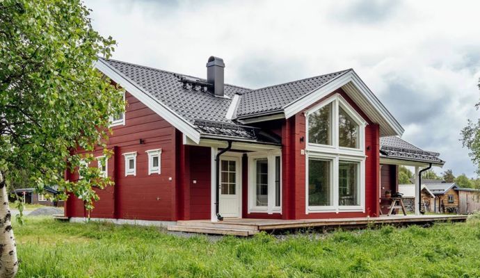 Nybyggt hus i Grövelsjön/Storsätern