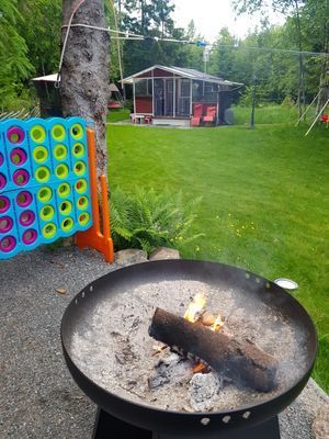 Eldstaden på boulbanan.