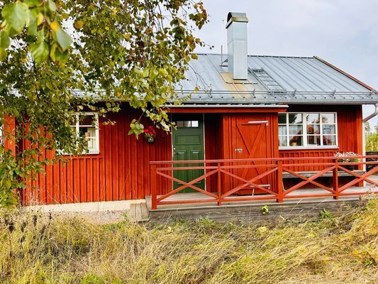 Välkomnade stuga med havsutsikt Skatans fiskeläge