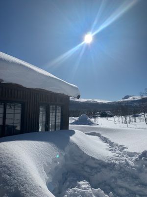 Nybyggd stuga i Kittelfjäll