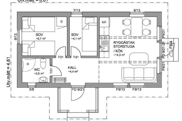 Nybyggd stuga intill skogsbrynet - Bild 10