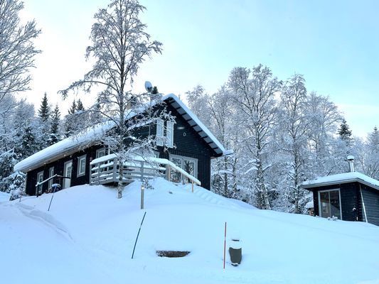 Stor mysig familjestuga, vildmark Kittelfjäll