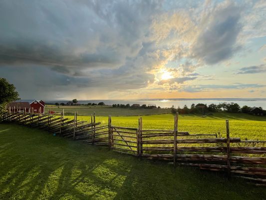 Panoramavy över Vättern-Nybyggd stuga nära Gränna - Bild 18