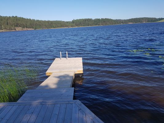 Hus på landet med egen badstrand