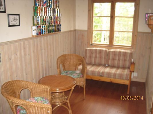 Relaxavdelning vid bastun