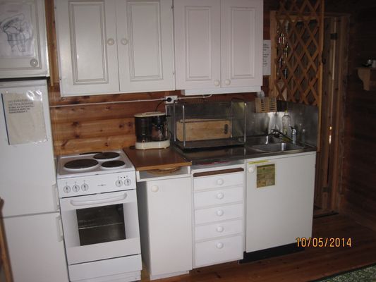 Köksdel i allrummet.