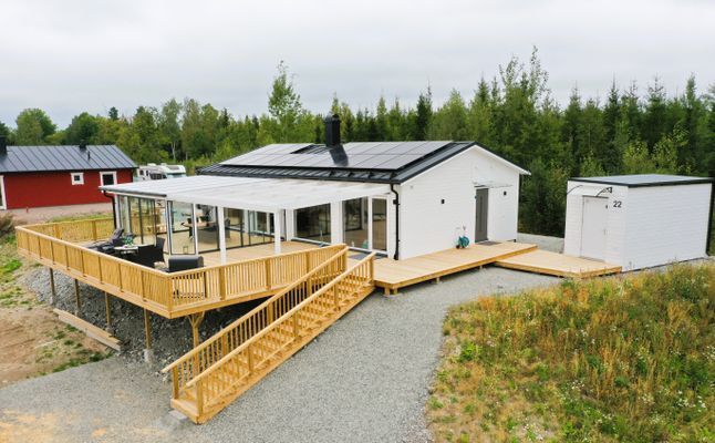 Lyxig Stuga med sjöutsikt, spa anläggning