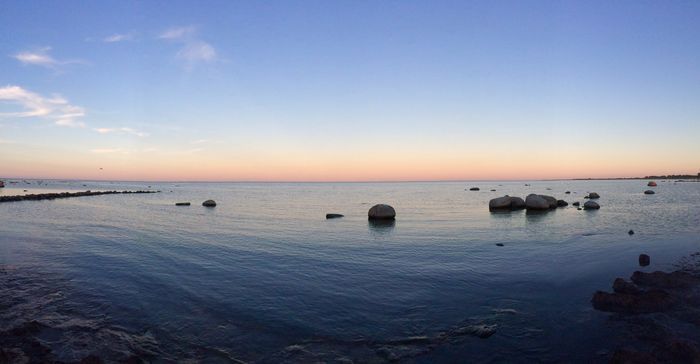 Kvällsutsikt från stranden