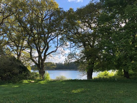 Baksida med sjöutsikt