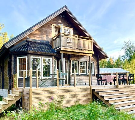 Timrad fjällstuga