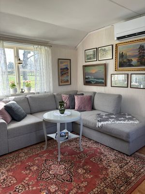 Röd liten stuga vid sjön - Bild 3