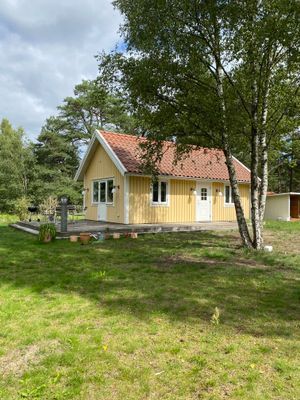 Modern stuga i Furuboda, mellan Åhus och Österlent