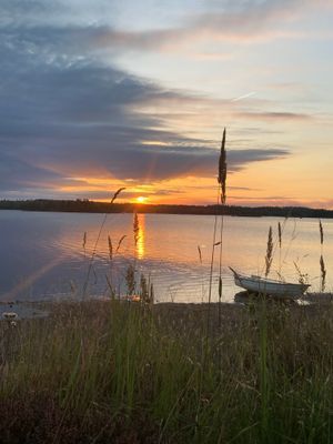 Röd liten stuga vid sjön - Bild 29