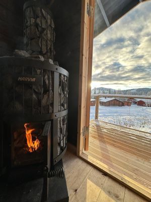 Timmerstuga i Borgafjäll med vedbastu & kamin. - Bild 21