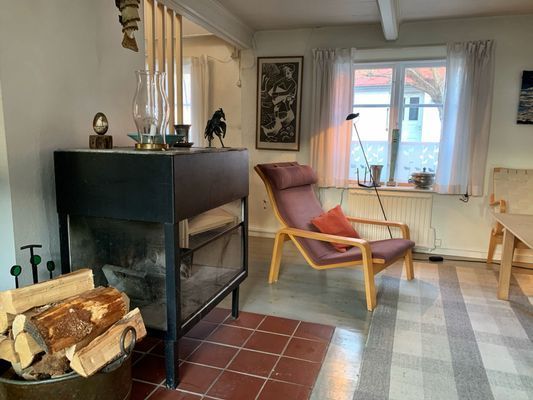 Öppenspis i vardagsrum.