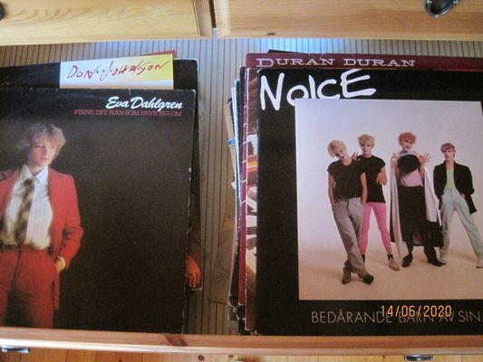 Delar av Vinylsamlingen,både svenskt o internationellt