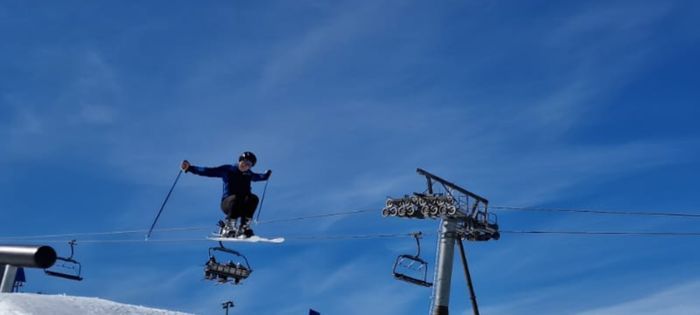 Tyckte jag kunde åka på vajern ner....