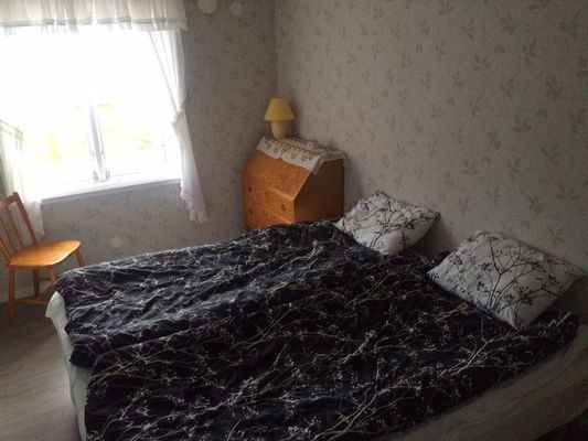 Sovrum med dubbelsängar